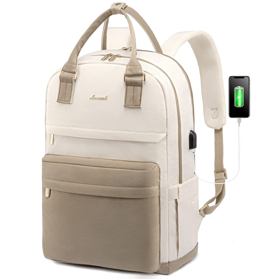 Laptop Backpack for Women Men 15.6 Inch Laptop Bag with USB Port Fashion Waterproof Backpacks Teacher Nurse Stylish Travel Bags Vintage Daypacks Bookbag for College School Work