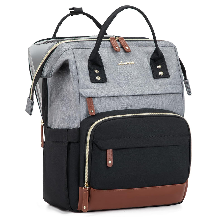 Laptop Backpack for Women, 15.6 Inch Work Business Backpacks Purse with USB Port, Large Capacity Nurse Bag College Bookbag for School, Waterproof Casual Daypack for Travel