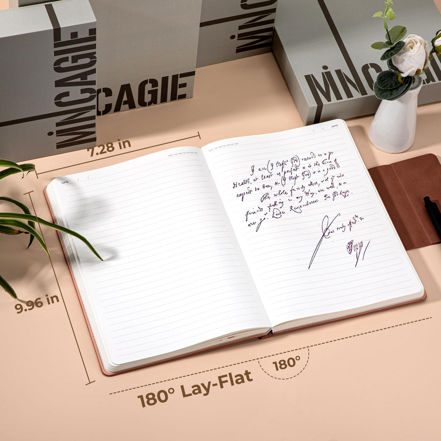 Lined Leather Journal for Men 320 Pages B5 Large Journaling Notebooks with 100 GSM Thick Paper Journals for Writing Notebook for Men & Women with Buckle Closure Work Travel Note Taking Diary, 7.28