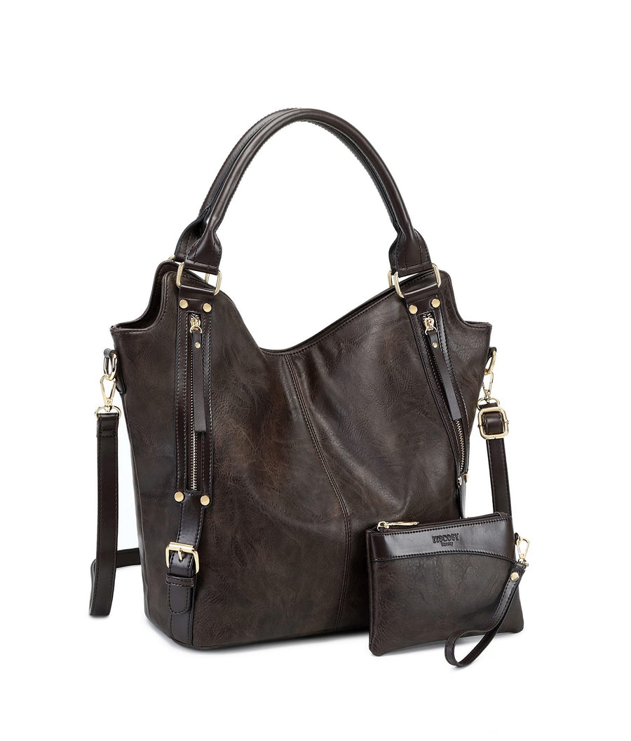 Women Tote Bag Handbags PU Leather Fashion Hobo Shoulder Bags with Adjustable Shoulder Strap