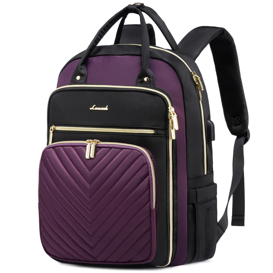 15.6 Inch Laptop Backpack for Women,Fashion Work Travel Backpack,Waterproof Day Pack Purse for Teacher Nurse Dark Green