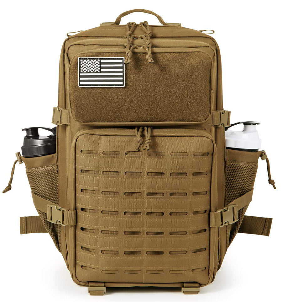 QT&QY 25L/35L/45L Military Tactical Backpack For Men Molle Daypack 3 Day Bug Out Bag Hiking Rucksack With Bottle Holder