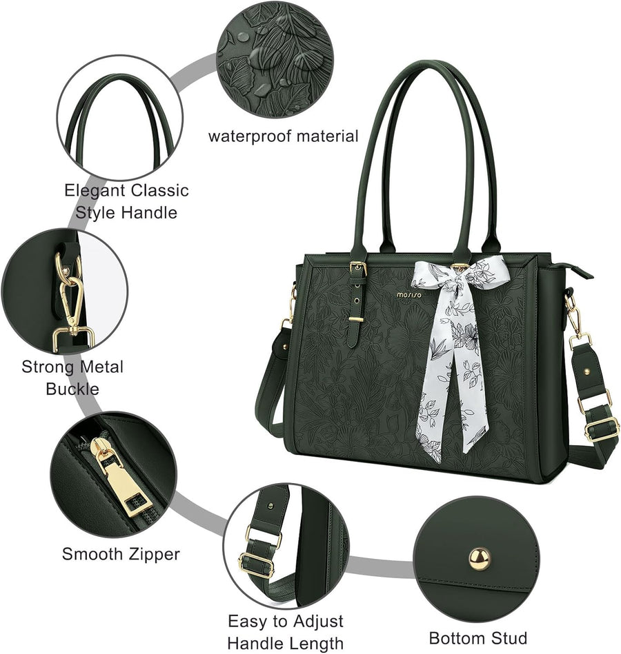 MOSISO Emerald Green Laptop Bag