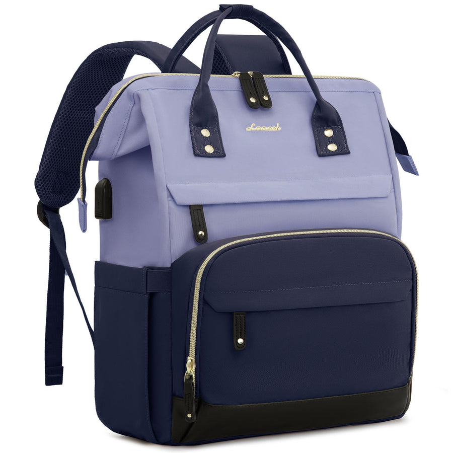Laptop Backpack for Women, 15.6 Inch Work Business Backpacks Purse with USB Port, Large Capacity Nurse Bag College Bookbag for School, Waterproof Casual Daypack for Travel