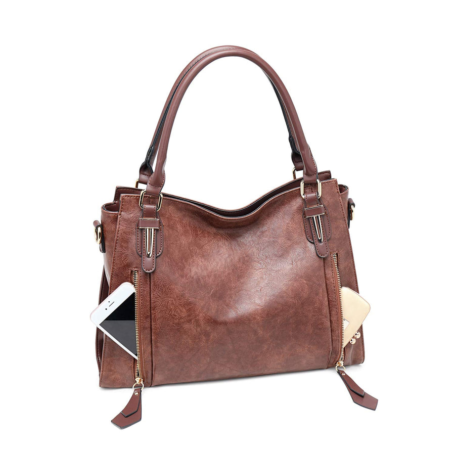 Women Tote Bag Handbags PU Leather Fashion Hobo Shoulder Bags with Adjustable Shoulder Strap