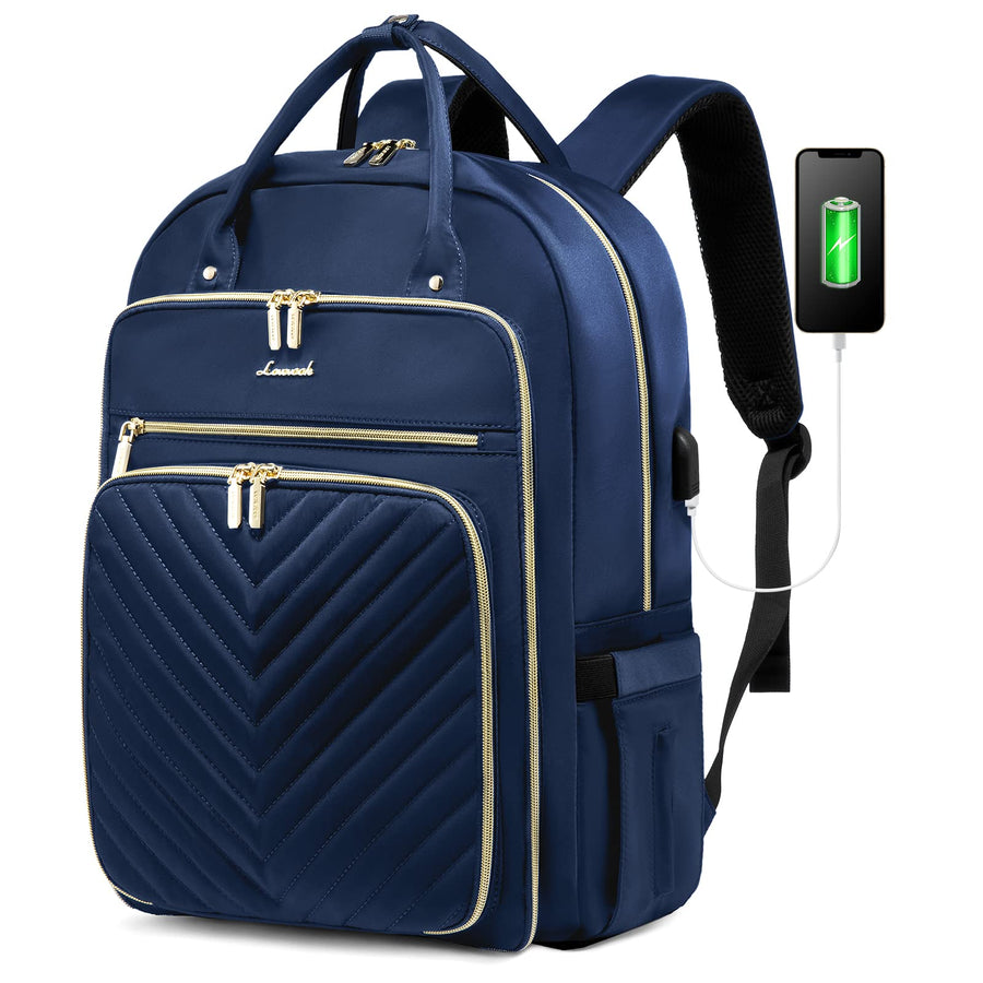 15.6 Inch Laptop Backpack for Women,Fashion Work Travel Backpack,Waterproof Day Pack Purse for Teacher Nurse Dark Green