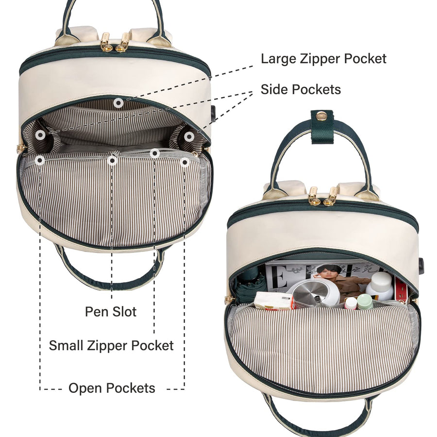 Laptop Backpack for Women Men 15.6 Inch Laptop Bag with USB Port Fashion Waterproof Backpacks Teacher Nurse Stylish Travel Bags Vintage Daypacks Bookbag for College School Work