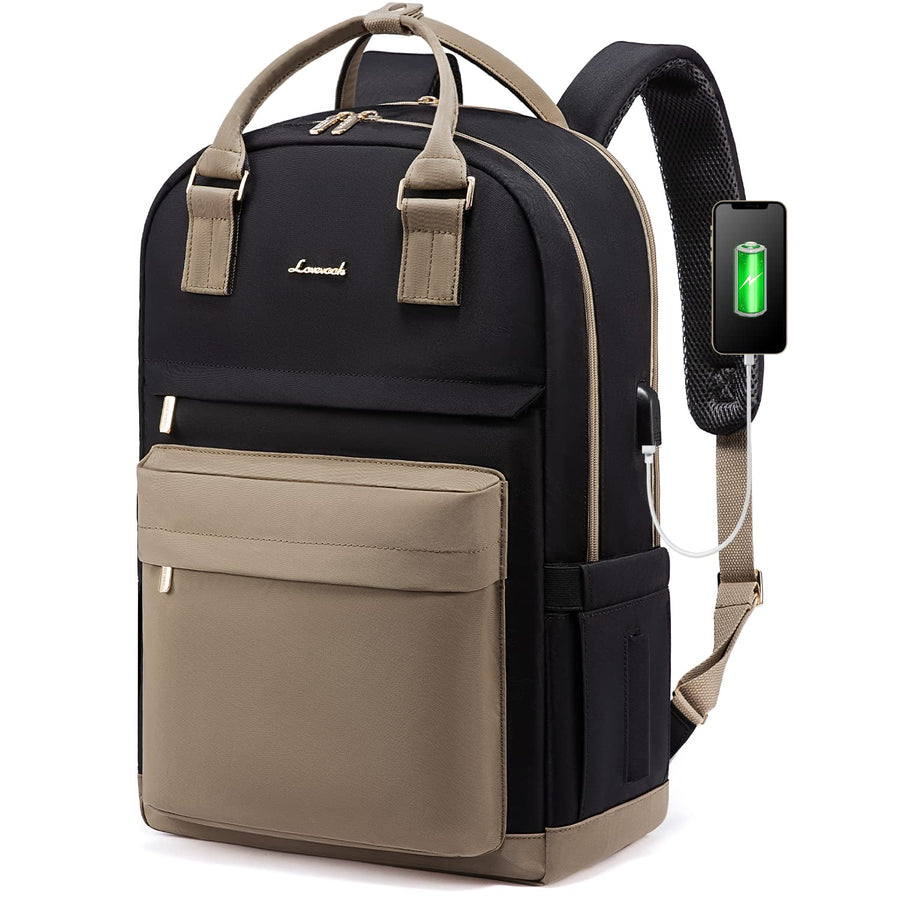 Laptop Backpack for Women Men 15.6 Inch Laptop Bag with USB Port Fashion Waterproof Backpacks Teacher Nurse Stylish Travel Bags Vintage Daypacks Bookbag for College School Work