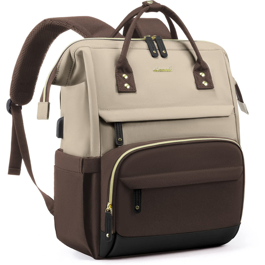 Laptop Backpack for Women, 15.6 Inch Work Business Backpacks Purse with USB Port, Large Capacity Nurse Bag College Bookbag for School, Waterproof Casual Daypack for Travel