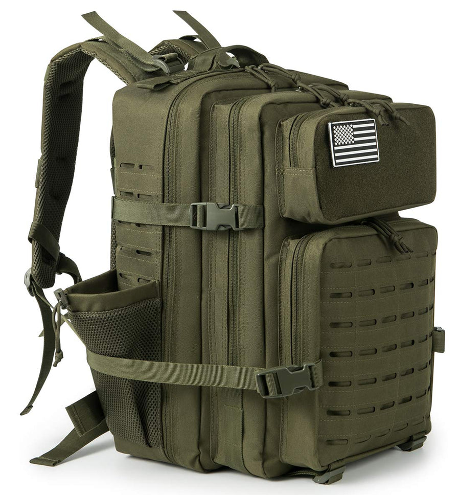 QT&QY 25L/35L/45L Military Tactical Backpack For Men Molle Daypack 3 Day Bug Out Bag Hiking Rucksack With Bottle Holder