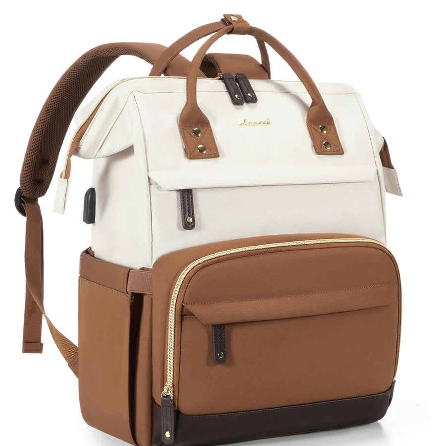 Laptop Backpack for Women, 15.6 Inch Work Business Backpacks Purse with USB Port, Large Capacity Nurse Bag College Bookbag for School, Waterproof Casual Daypack for Travel