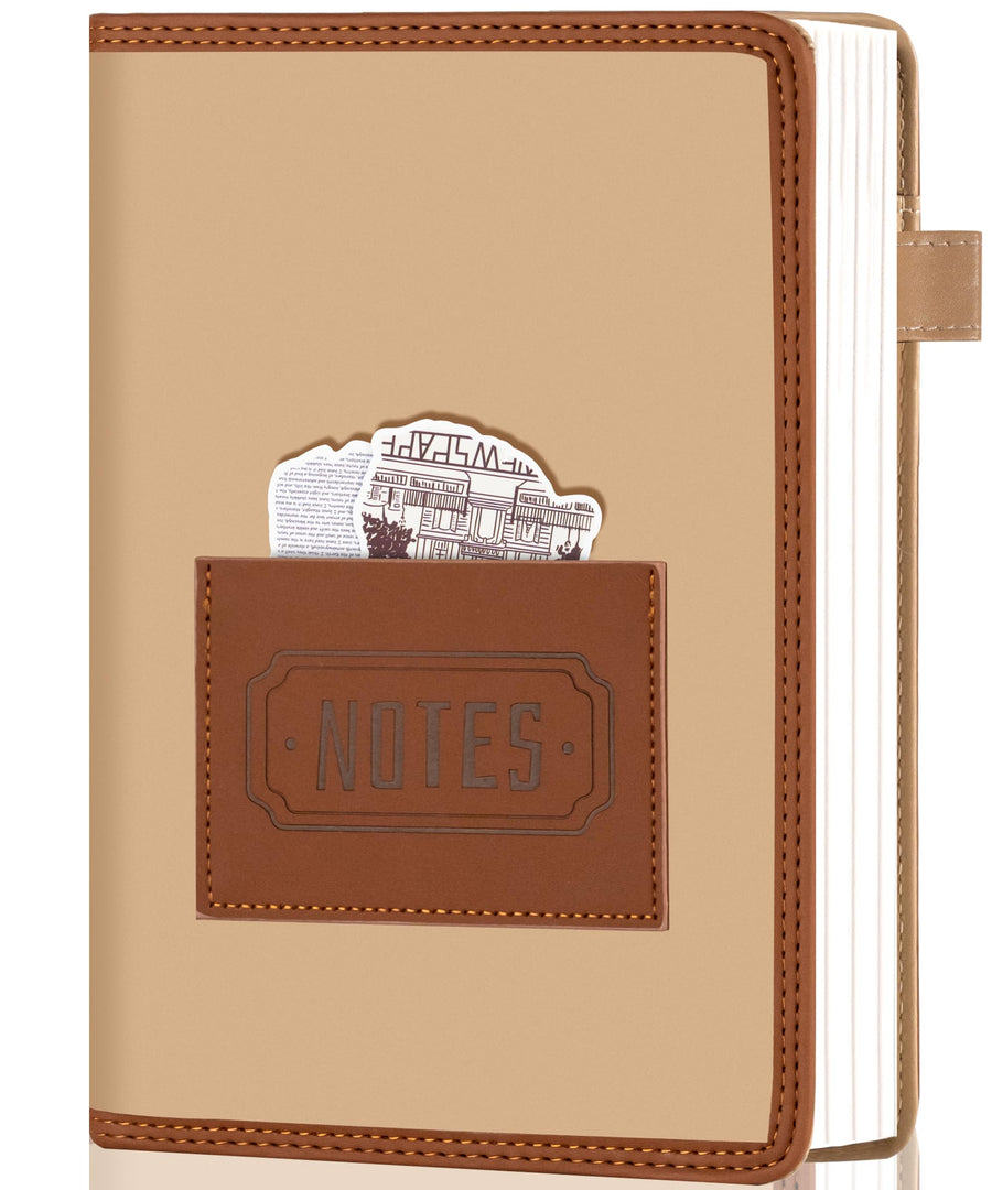 CAGIE Lined Journal for Women, 100GSM Leather Journals for Writing with Buckle Closure,A5 Hardcover Diary Journaling Notebooks for Business Work School Note Taking 5.9