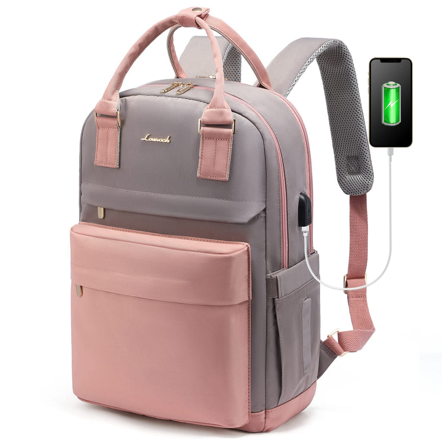 Laptop Backpack for Women Men 15.6 Inch Laptop Bag with USB Port Fashion Waterproof Backpacks Teacher Nurse Stylish Travel Bags Vintage Daypacks Bookbag for College School Work