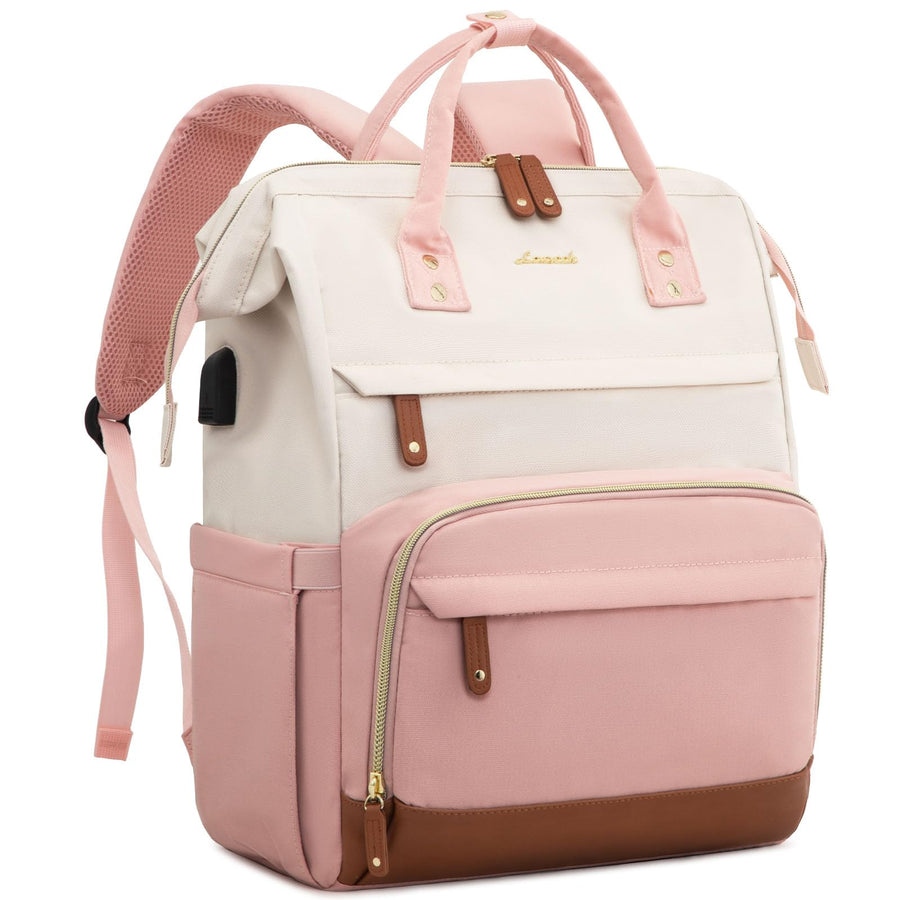 Laptop Backpack for Women, 15.6 Inch Work Business Backpacks Purse with USB Port, Large Capacity Nurse Bag College Bookbag for School, Waterproof Casual Daypack for Travel