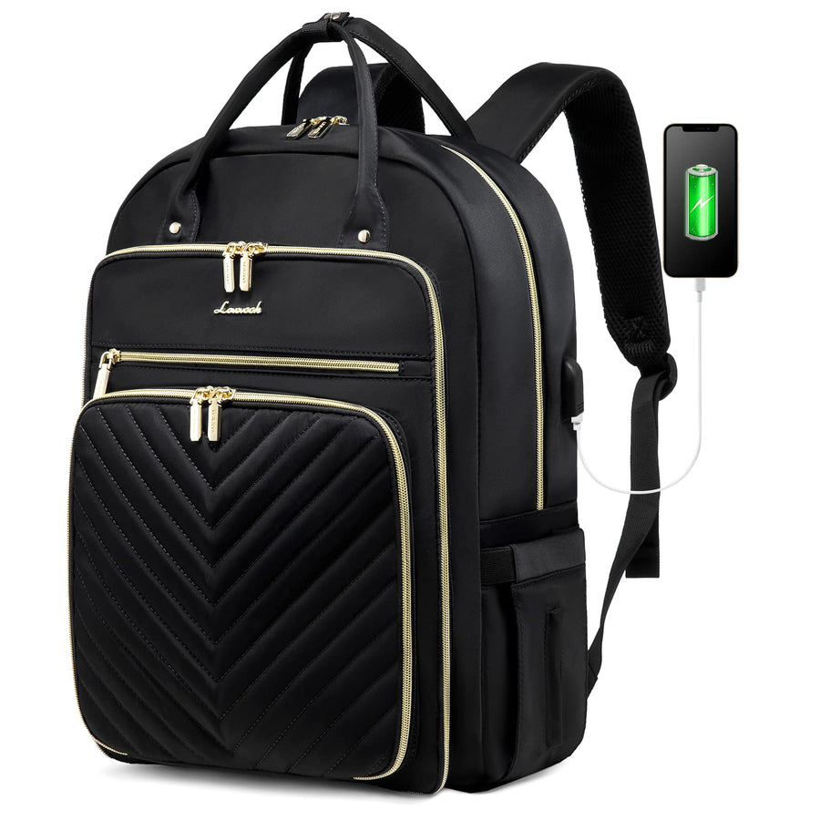 15.6 Inch Laptop Backpack for Women,Fashion Work Travel Backpack,Waterproof Day Pack Purse for Teacher Nurse Dark Green