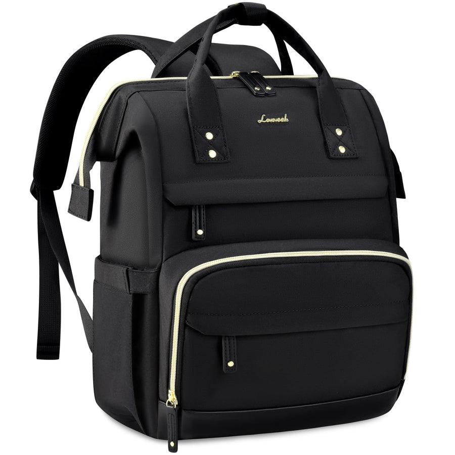 Laptop Backpack for Women, 15.6 Inch Work Business Backpacks Purse with USB Port, Large Capacity Nurse Bag College Bookbag for School, Waterproof Casual Daypack for Travel