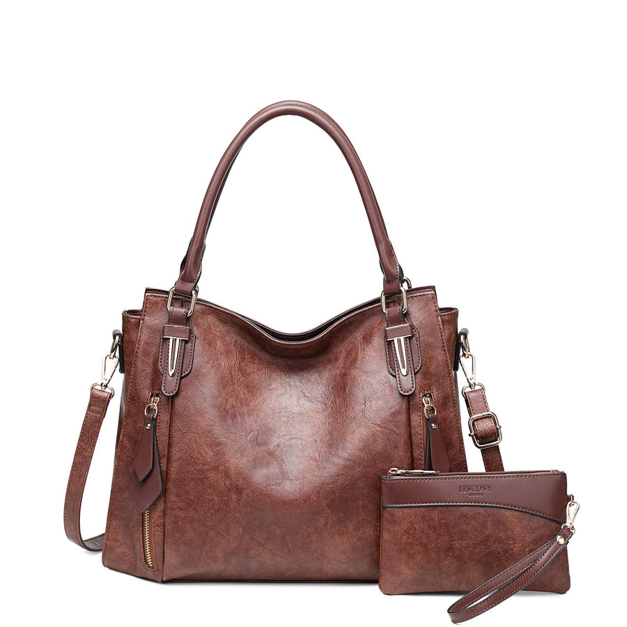 Women Tote Bag Handbags PU Leather Fashion Hobo Shoulder Bags with Adjustable Shoulder Strap