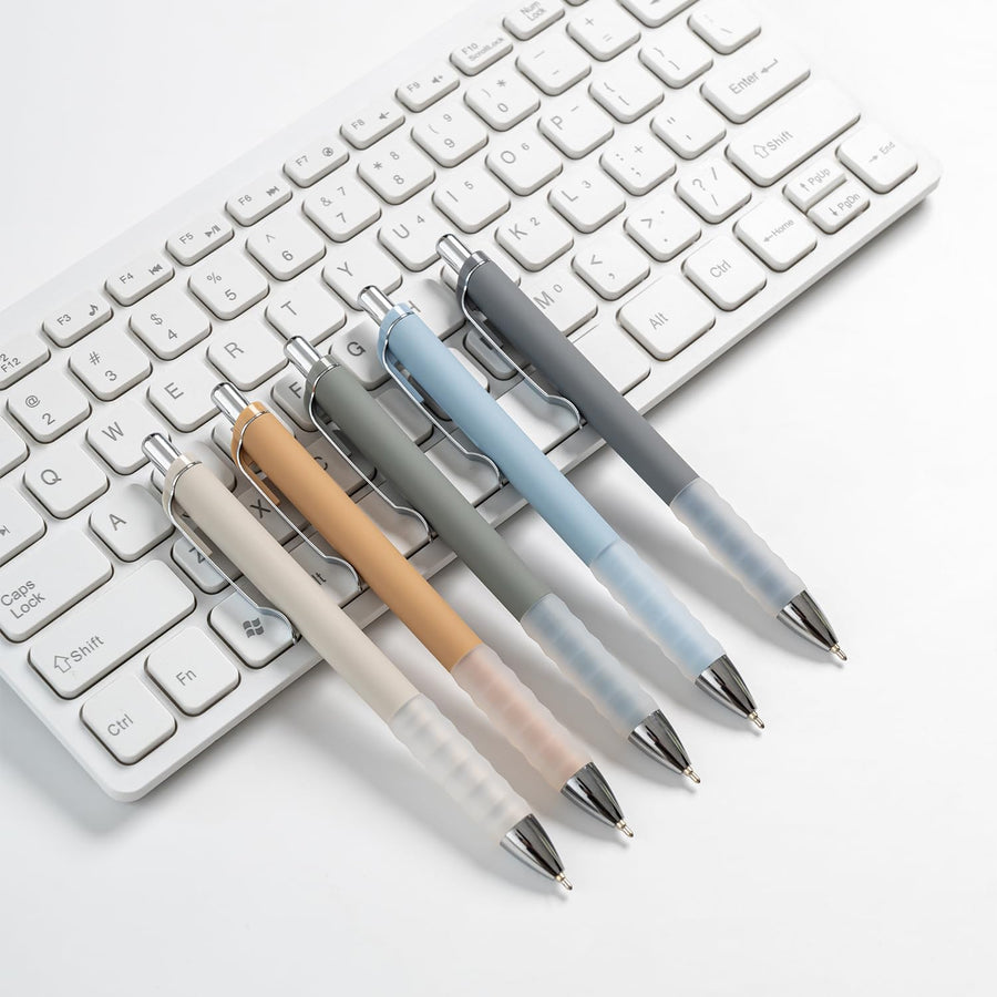 Ballpoint Pens Black Medium Point 1mm Pen with Super Soft Grip Ball Point Pen for Men Women Retractable Pens (gold-12 pcs)