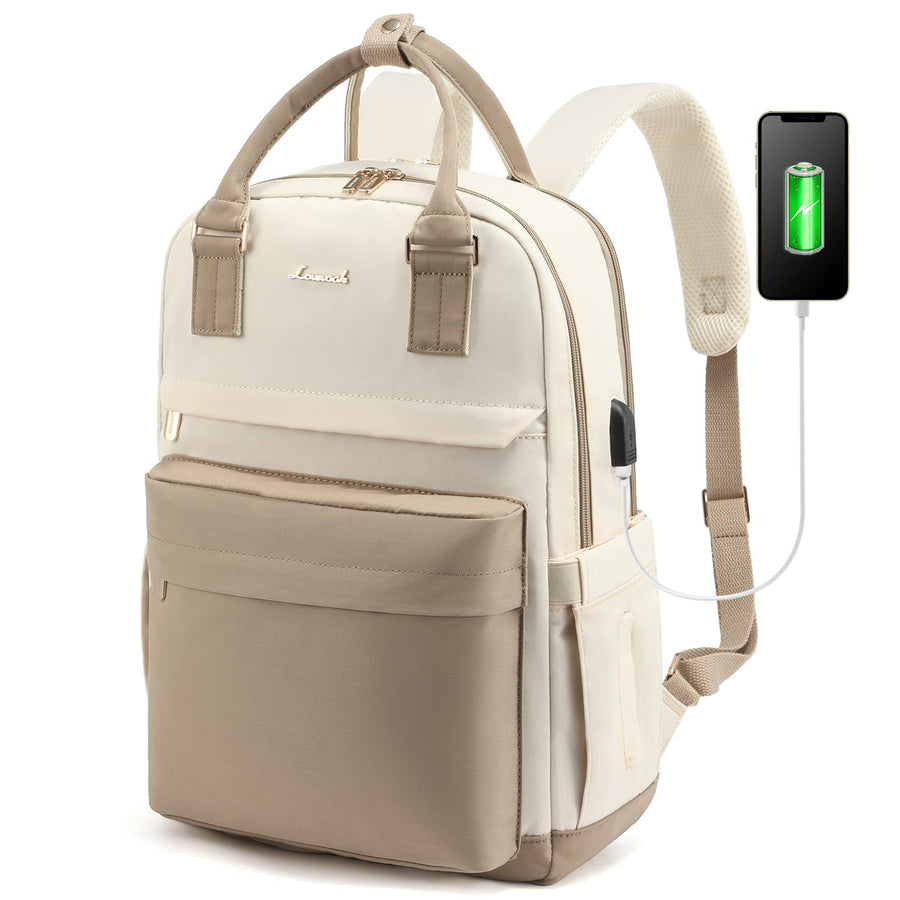 Laptop Backpack for Women Men 15.6 Inch Laptop Bag with USB Port Fashion Waterproof Backpacks Teacher Nurse Stylish Travel Bags Vintage Daypacks Bookbag for College School Work