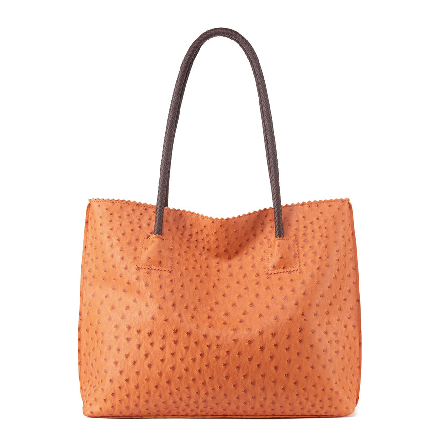 Tote Bag for Women with Zipper Large Ostrich Vegan Leather Shoulder Purses and Handbags