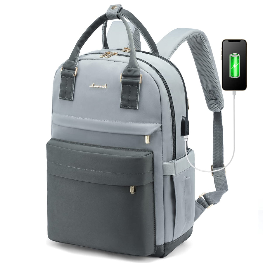 Laptop Backpack for Women Men 15.6 Inch Laptop Bag with USB Port Fashion Waterproof Backpacks Teacher Nurse Stylish Travel Bags Vintage Daypacks Bookbag for College School Work