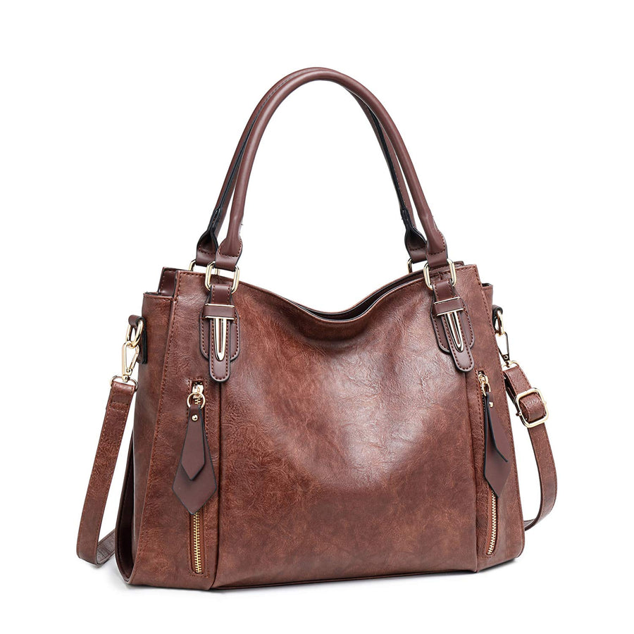 Women Tote Bag Handbags PU Leather Fashion Hobo Shoulder Bags with Adjustable Shoulder Strap