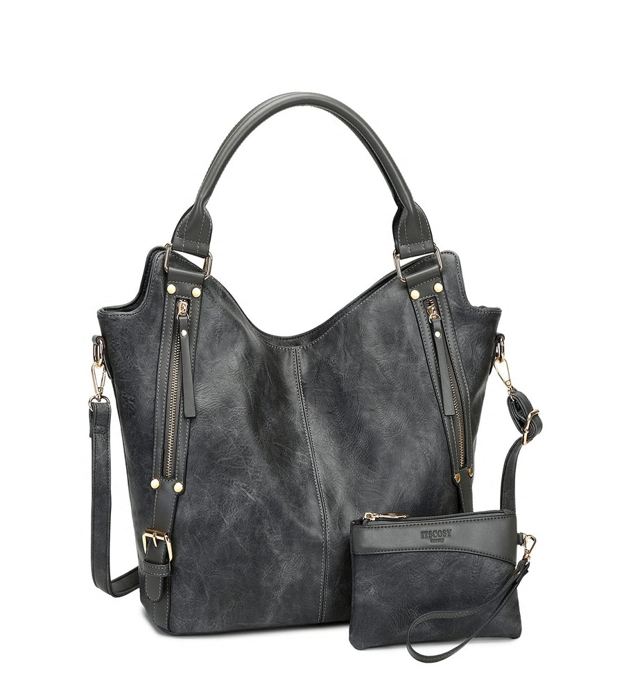 Women Tote Bag Handbags PU Leather Fashion Hobo Shoulder Bags with Adjustable Shoulder Strap