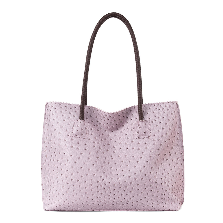 Tote Bag for Women with Zipper Large Ostrich Vegan Leather Shoulder Purses and Handbags