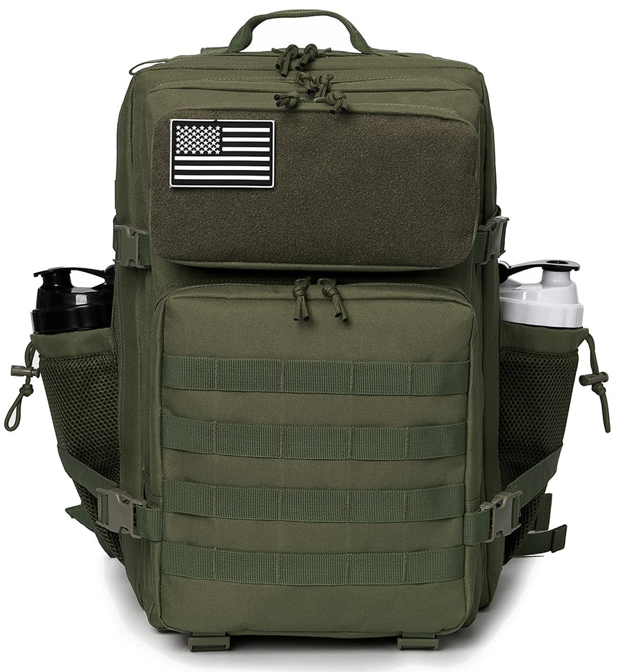 QT&QY 25L/35L/45L Military Tactical Backpack For Men Molle Daypack 3 Day Bug Out Bag Hiking Rucksack With Bottle Holder