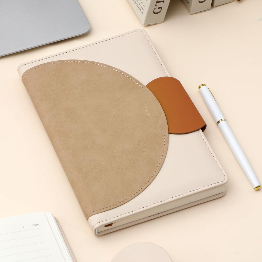 CAGIE Lined Journal for Women, 100GSM Leather Journals for Writing with Buckle Closure,A5 Hardcover Diary Journaling Notebooks for Business Work School Note Taking 5.9