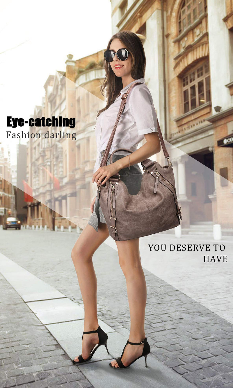 Women Tote Bag Handbags PU Leather Fashion Hobo Shoulder Bags with Adjustable Shoulder Strap