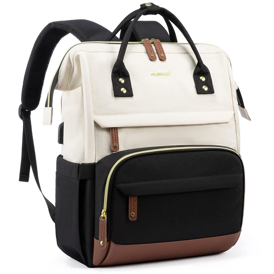 Laptop Backpack for Women, 15.6 Inch Work Business Backpacks Purse with USB Port, Large Capacity Nurse Bag College Bookbag for School, Waterproof Casual Daypack for Travel