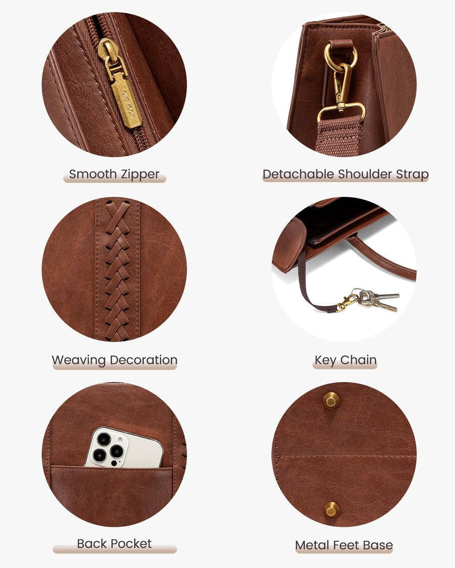 Brown Leather 15.6 Inch Laptop Tote Bag