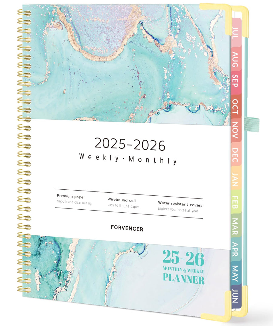 Forvencer Academic Planner 2025-2026, Hardcover Weekly & Monthly Calendar Planner, July 2025 - June 2026, 8.5