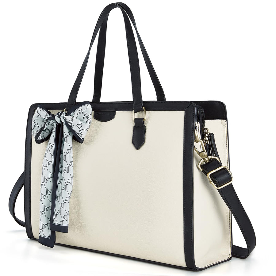 Laptop Tote Bag for Women 15.6 Inch Leather Work Bags Teacher Computer Purse Briefcase Handbag for Office, Travel