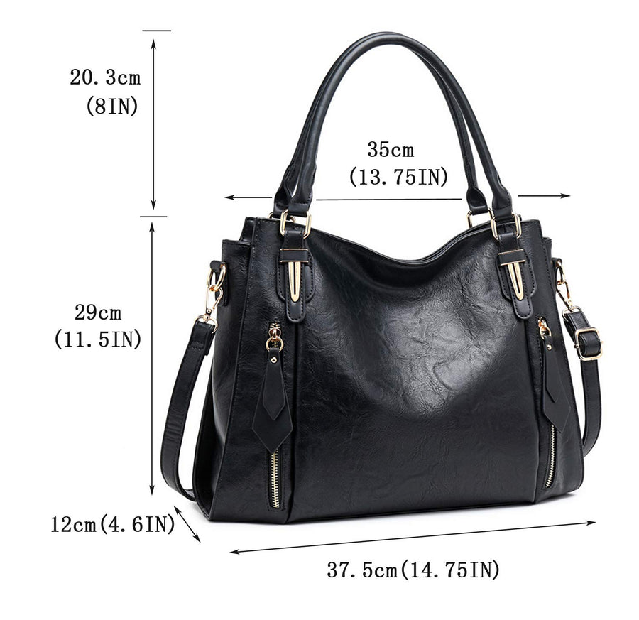 Women Tote Bag Handbags PU Leather Fashion Hobo Shoulder Bags with Adjustable Shoulder Strap