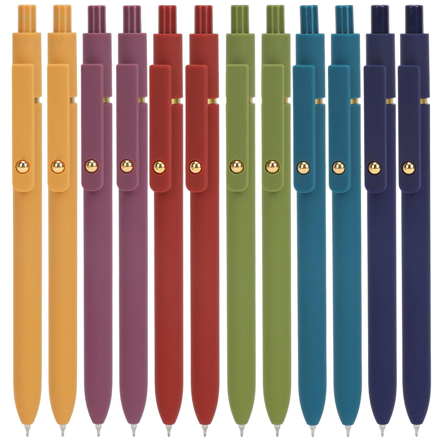 Gel Pens, 6 Pcs 0.5mm Quick Dry Black Ink Pens Fine Point Smooth Writing Pens, Cute Office School Supplies Gifts for Women