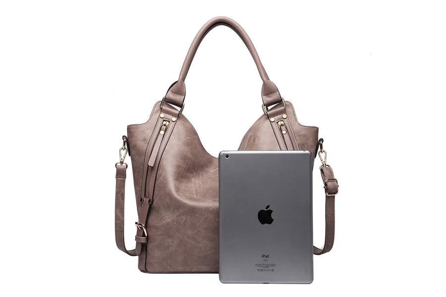 Women Tote Bag Handbags PU Leather Fashion Hobo Shoulder Bags with Adjustable Shoulder Strap