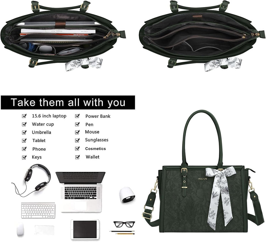 MOSISO Emerald Green Laptop Bag