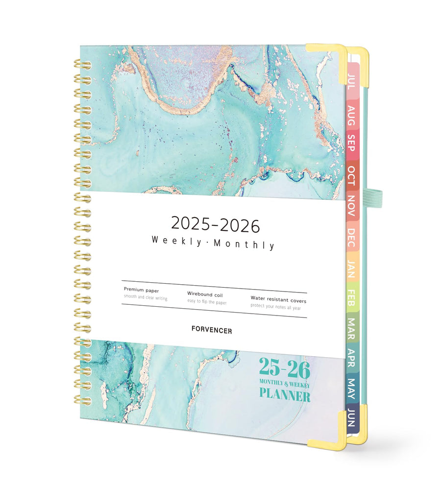 Forvencer Academic Planner 2025-2026, Hardcover Weekly & Monthly Calendar Planner, July 2025 - June 2026, 8.5