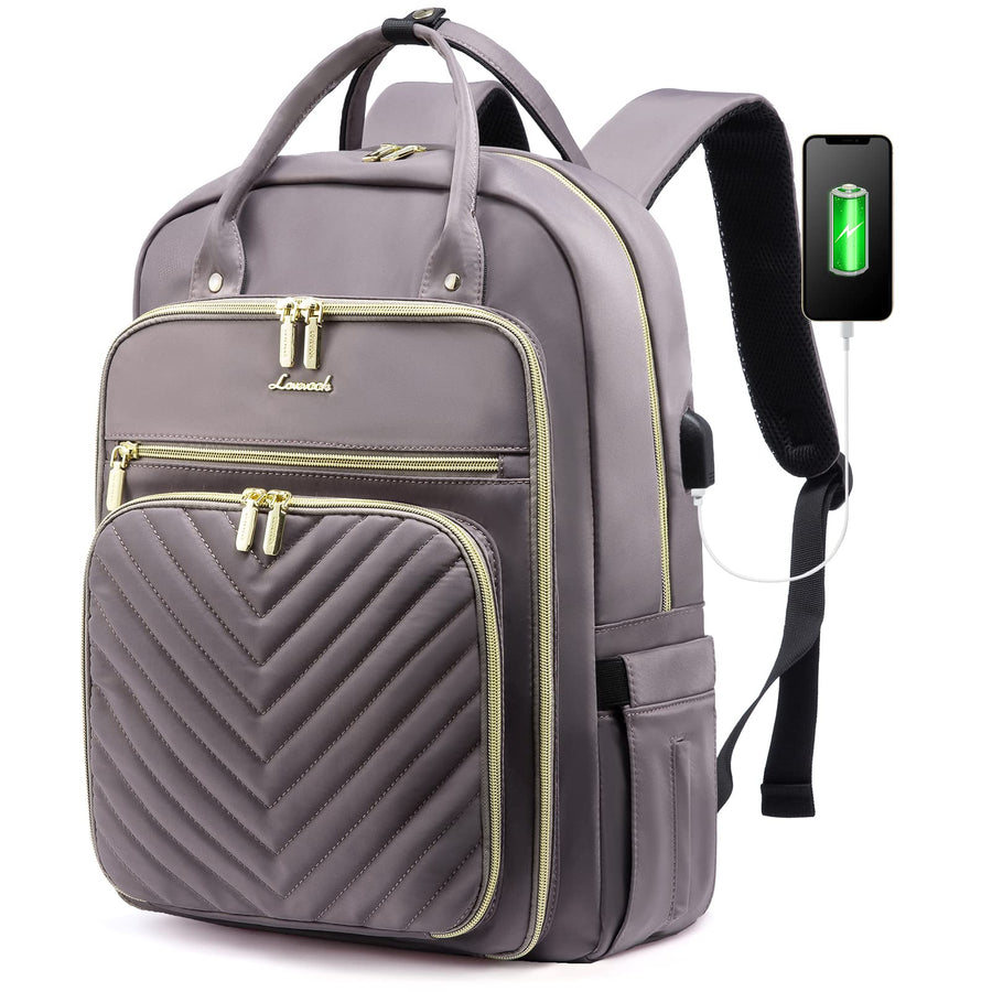 15.6 Inch Laptop Backpack for Women,Fashion Work Travel Backpack,Waterproof Day Pack Purse for Teacher Nurse Dark Green