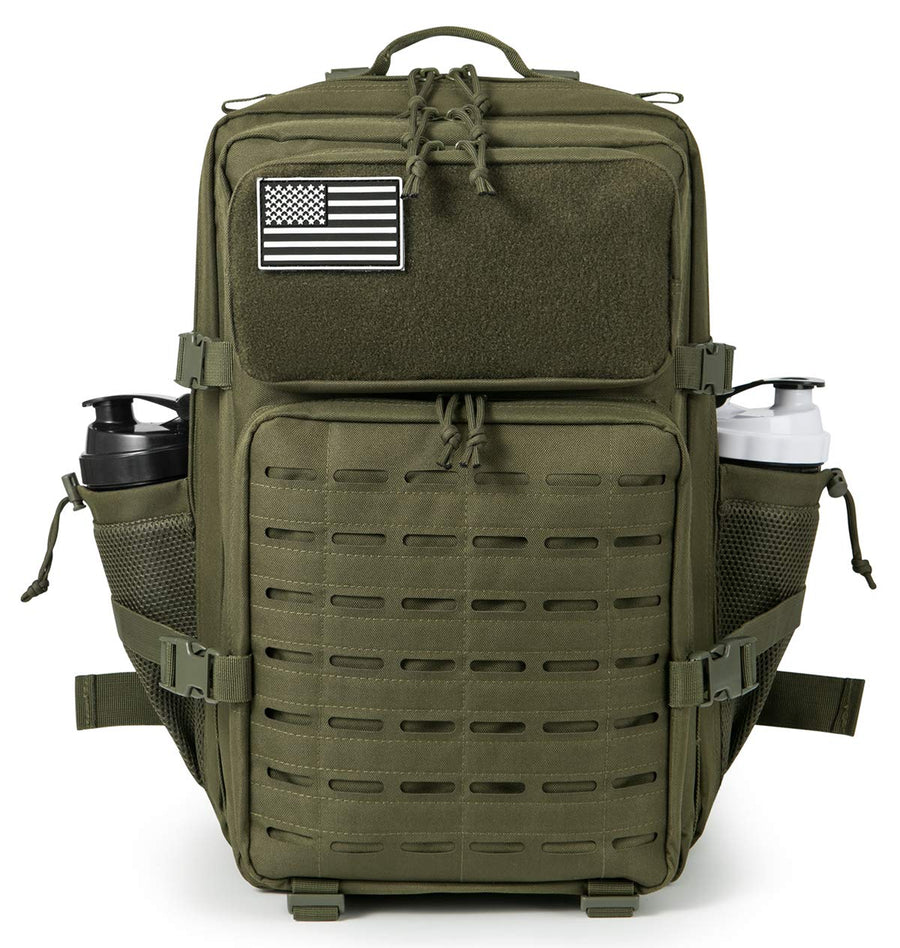 QT&QY 25L/35L/45L Military Tactical Backpack For Men Molle Daypack 3 Day Bug Out Bag Hiking Rucksack With Bottle Holder