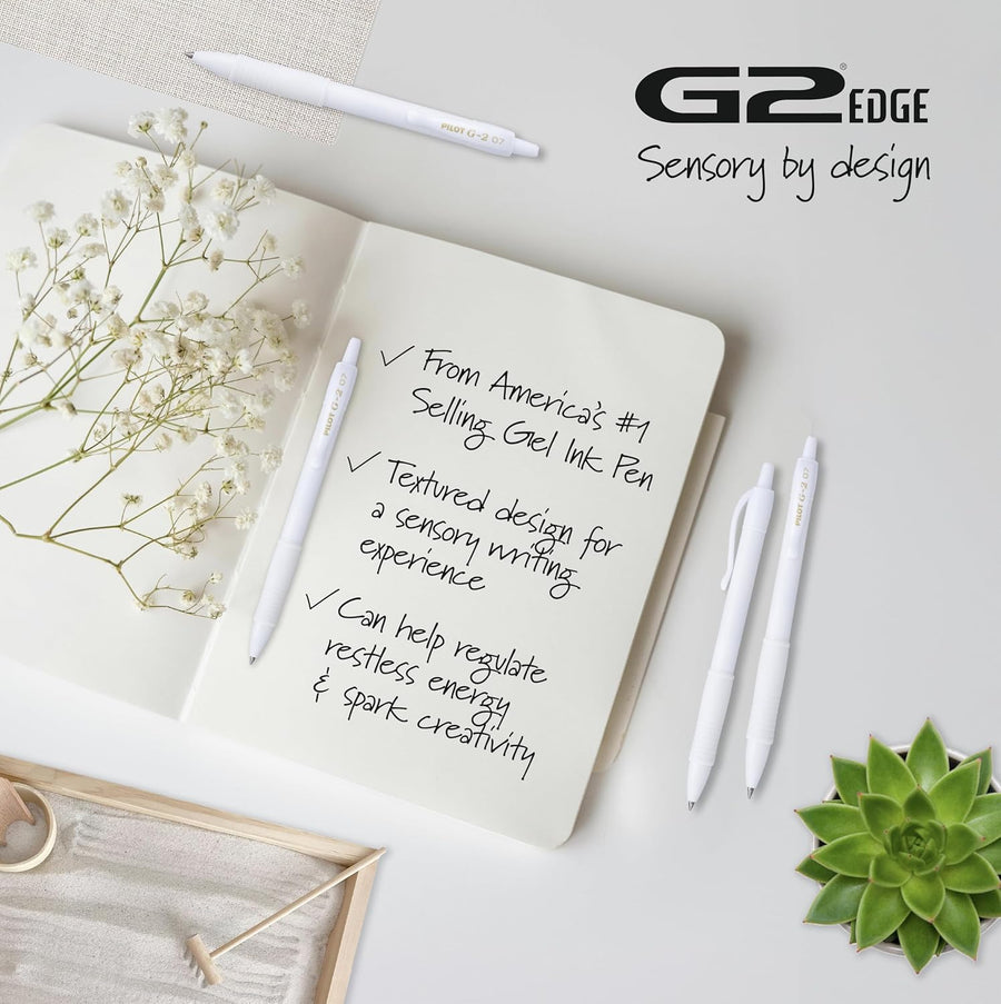 PILOT G2 Edge White Premium Gel Pens