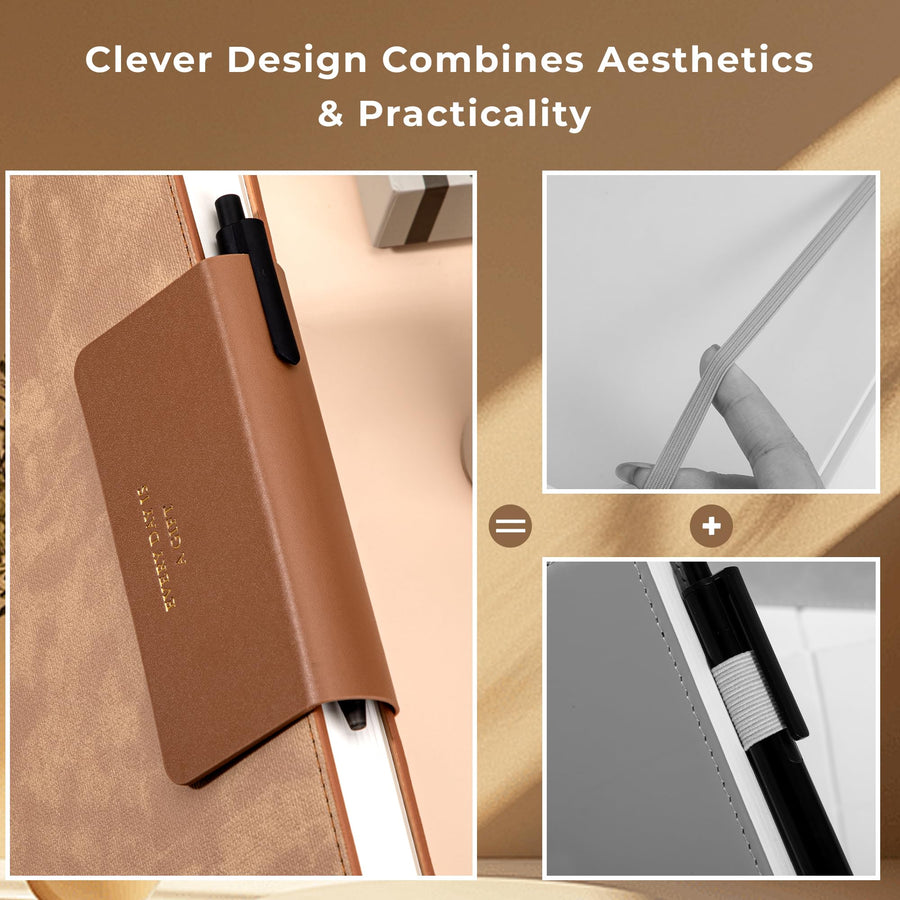 Lined Leather Journal for Men 320 Pages B5 Large Journaling Notebooks with 100 GSM Thick Paper Journals for Writing Notebook for Men & Women with Buckle Closure Work Travel Note Taking Diary, 7.28