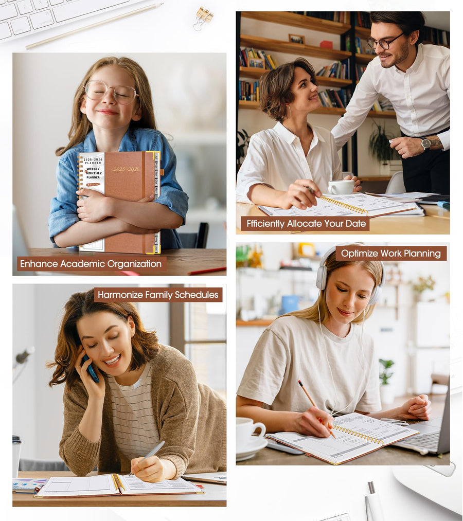 Academic Planner 2025-2026, Weekly and Monthly Calendar Planner from July 2025 - June 2026, 8.5