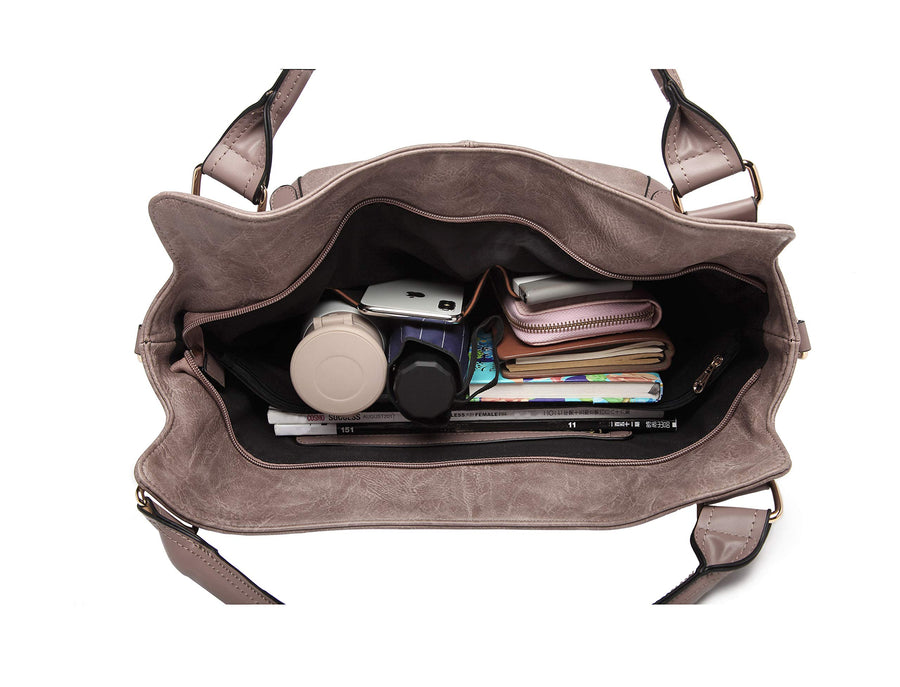 Women Tote Bag Handbags PU Leather Fashion Hobo Shoulder Bags with Adjustable Shoulder Strap