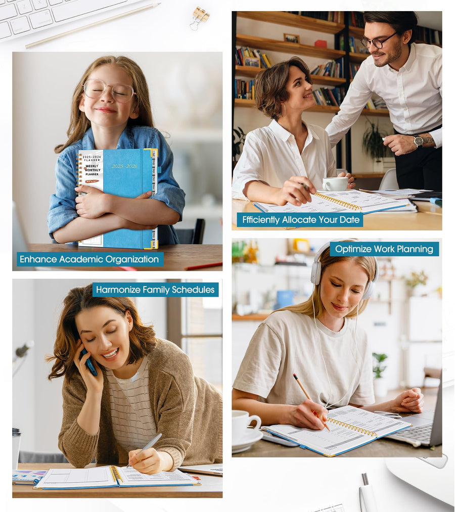 Academic Planner 2025-2026, Weekly and Monthly Calendar Planner from July 2025 - June 2026, 8.5