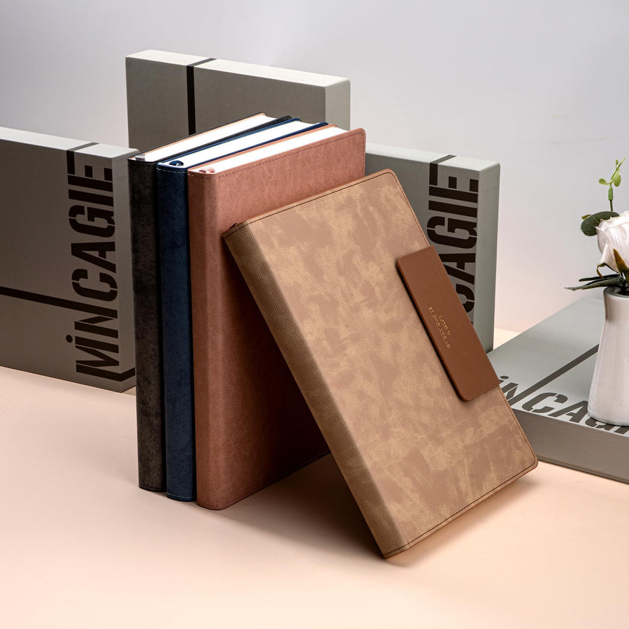 Lined Leather Journal for Men 320 Pages B5 Large Journaling Notebooks with 100 GSM Thick Paper Journals for Writing Notebook for Men & Women with Buckle Closure Work Travel Note Taking Diary, 7.28