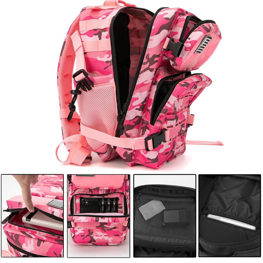 QT&QY 25L/35L/45L Military Tactical Backpack For Men Molle Daypack 3 Day Bug Out Bag Hiking Rucksack With Bottle Holder