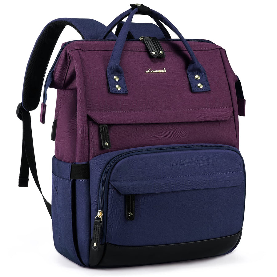 Laptop Backpack for Women, 15.6 Inch Work Business Backpacks Purse with USB Port, Large Capacity Nurse Bag College Bookbag for School, Waterproof Casual Daypack for Travel